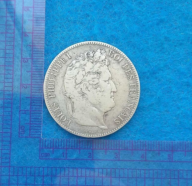 монета серебро Франция 5 франков 1833г. — 3
