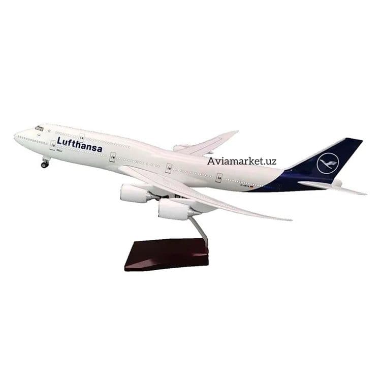 Самолет модель (BOEING-747-LUFTHANSA) с Led подсветкой — 1
