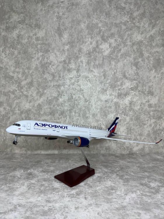 Самолет модель AIRBUS A350 (Аэрофлот Россия) с LED подсветкой — 2