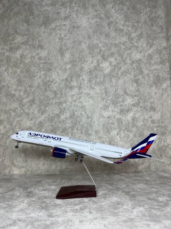 Самолет модель AIRBUS A350 (Аэрофлот Россия) с LED подсветкой — 3