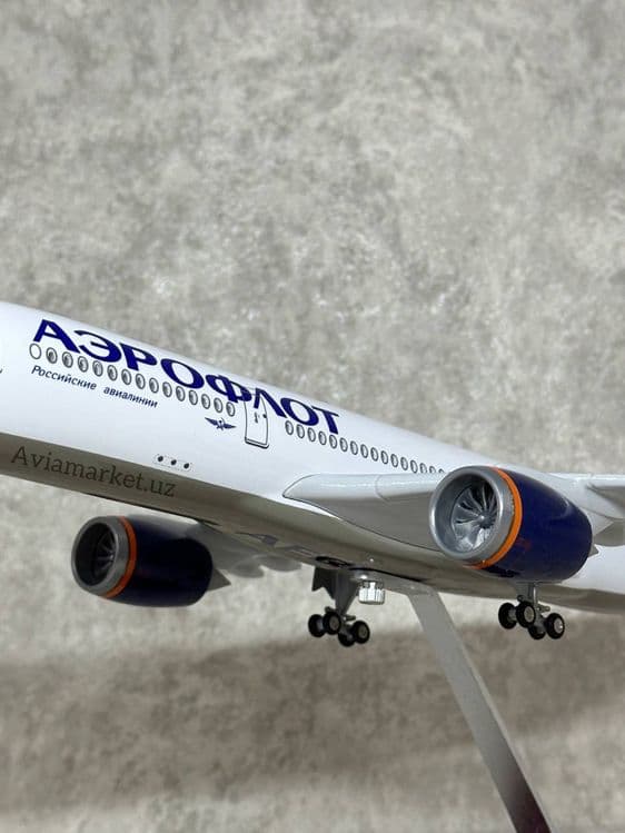 Самолет модель AIRBUS A350 (Аэрофлот Россия) с LED подсветкой — 4