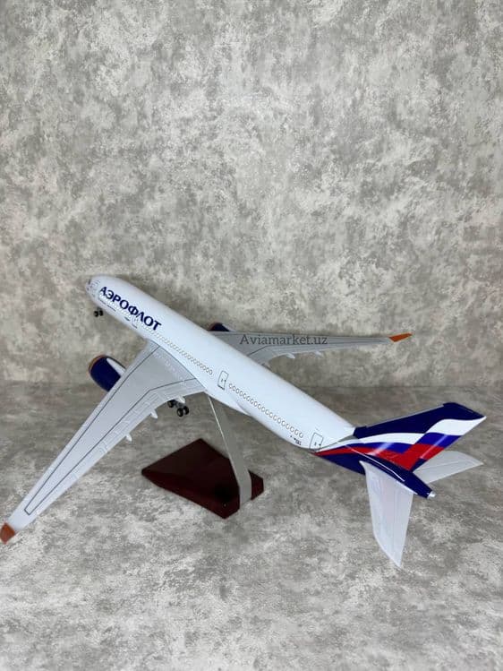 Самолет модель AIRBUS A350 (Аэрофлот Россия) с LED подсветкой — 5