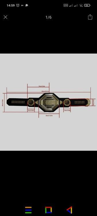 Чемпионский пояс UFC (реплика, подарочный вариант) — 2