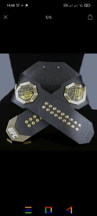 Чемпионский пояс UFC (реплика, подарочный вариант) — 3