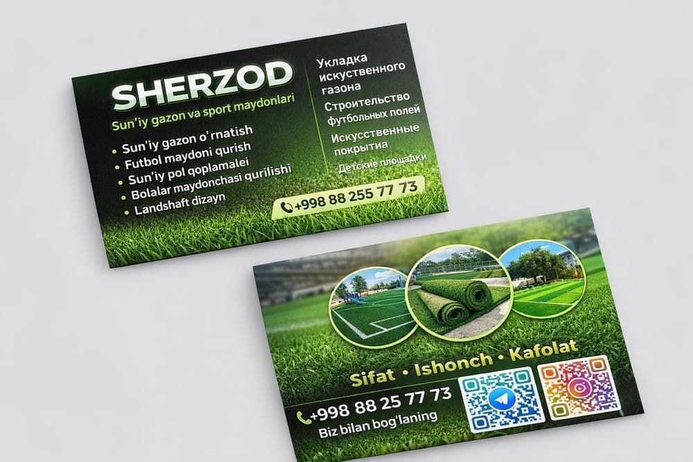 Sun'iy gazon futbol maydonlar qurilish xizmatlar — 1