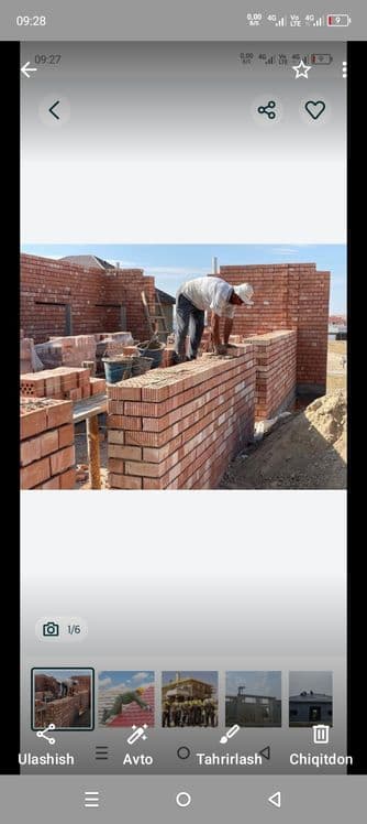 Qurilish ustalar xizmati gʻisht beton regel kalonnaxizmati — 1