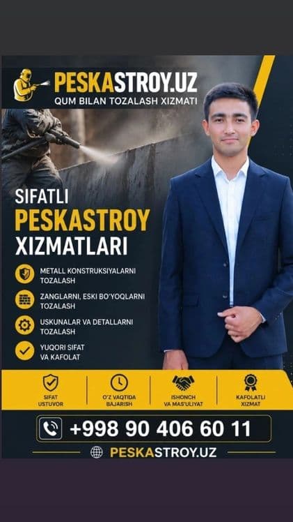 Peskastroy xizmatlarimiz kimga kere bosa aloqaga chiqorasilar — 6