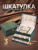 Шкатулка для украшений 3в1 Изумрудный