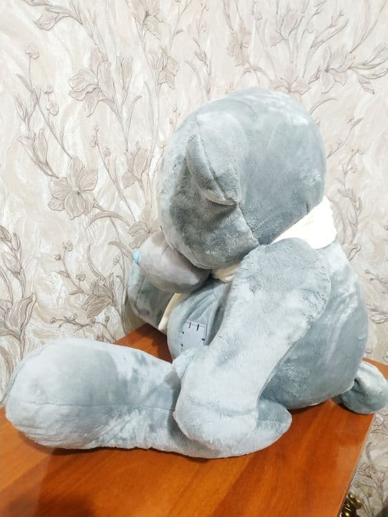 Мягкая  игрушка "Мишка Тэдди"серого цвета. — 4