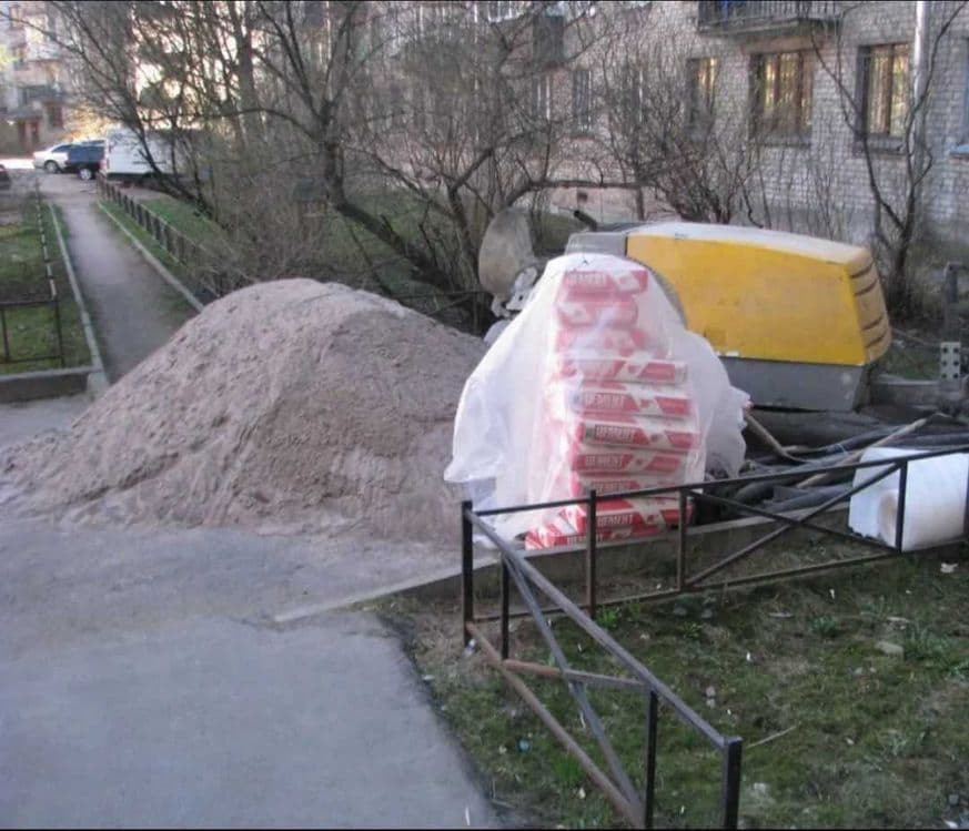 Полусухая стяжка пола. Yarimquriq styajka. — 5