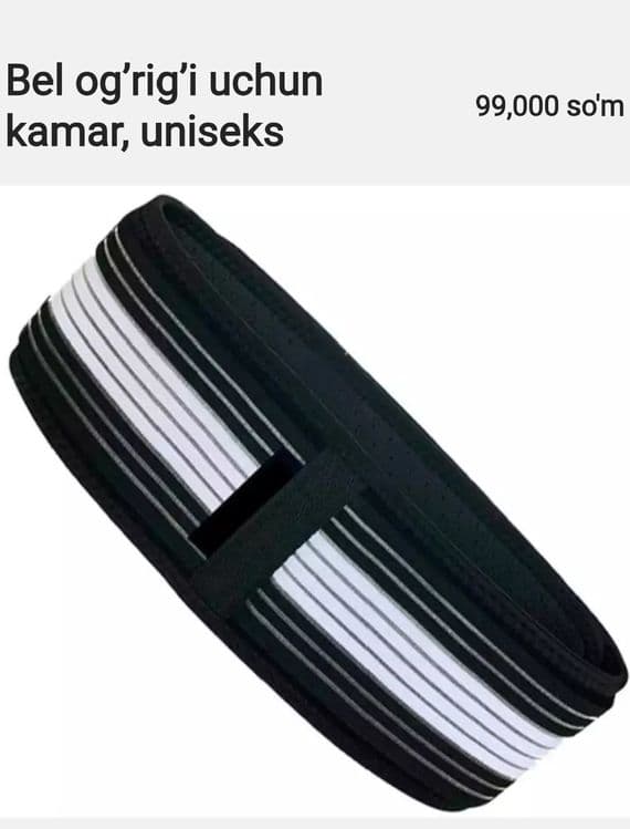 Bel og’rig’i uchun kamar, uniseks Belingiz mustahkam holatda tutadi. — 3