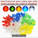 Светодиоды LED разных цветов 100 штук. LED lampa har xil ranglarda