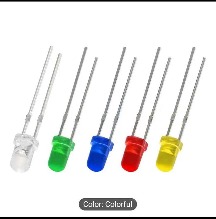 Светодиоды LED разных цветов 100 штук. LED lampa har xil ranglarda — 4