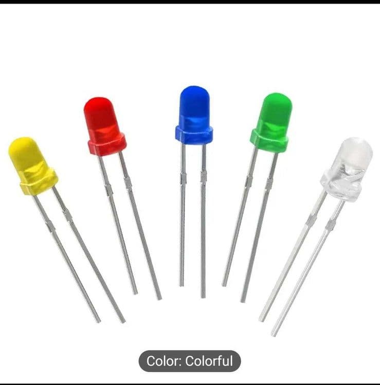 Светодиоды LED разных цветов 100 штук. LED lampa har xil ranglarda — 6