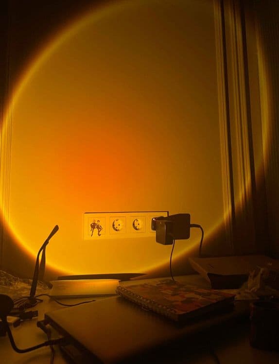 Sunset usb lamp лампа quyosh botishi 3hil chiroq солнце закат — 4