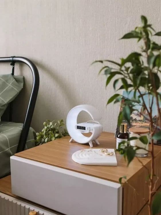 Tungi chiroq G63 Smart Simsiz Zaryadlash Lampasi + Bluetooth Suprema K — 6