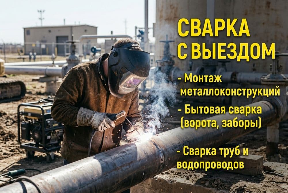 Сварочные работы, монтаж металлоконструкций, бытовая сварка