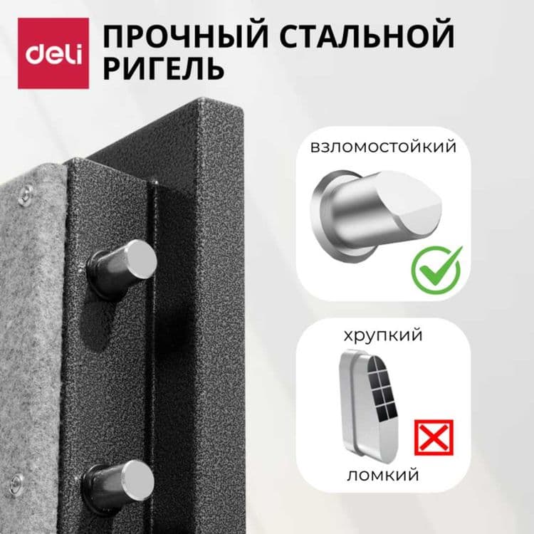 Seyf deli Сейф огнестойкий Deli ET601 60x45x40 54кг Скидки !!! Акция ! — 7