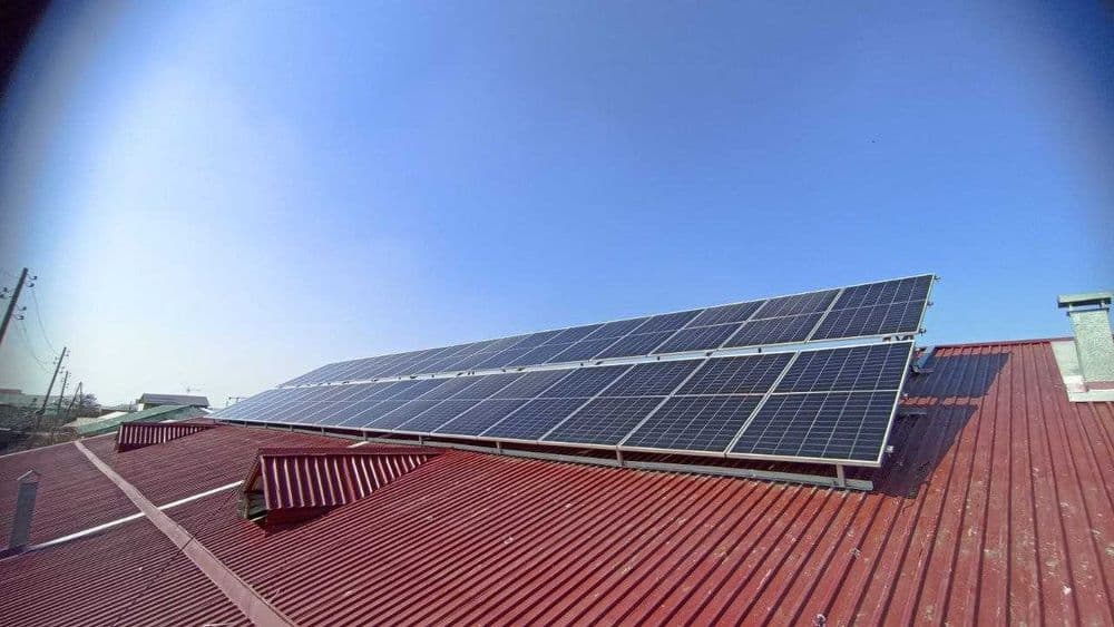 Quyosh panel podkluch ustanovka - установка солнечных панелей — 3