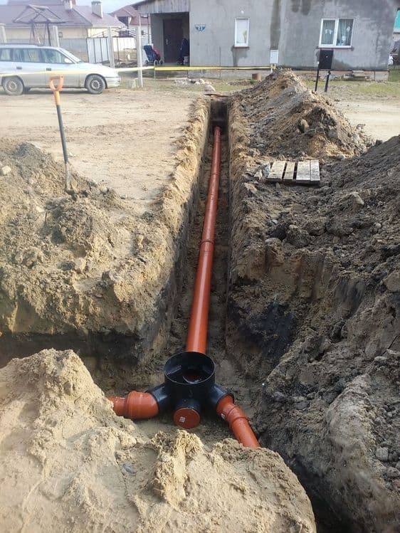 Копать Траншеи яма для канализация и водопровод — 5
