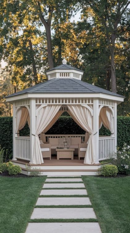 Беседки металлический и деревянный. — 6