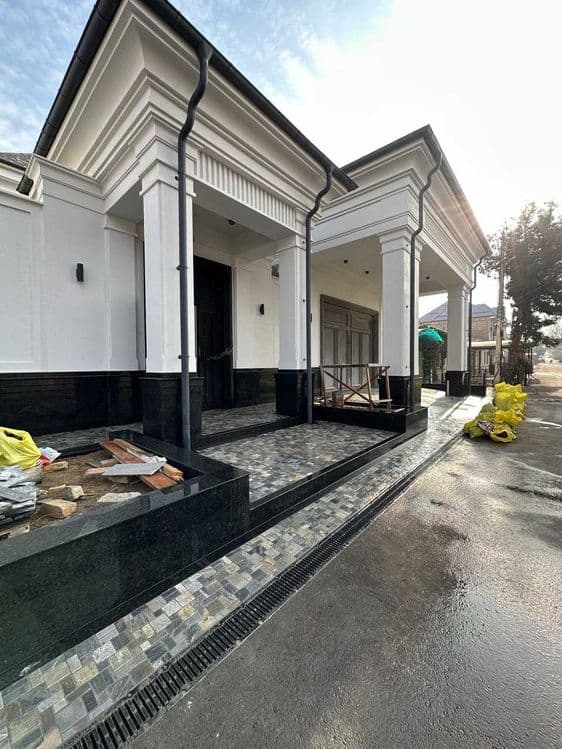 Травертин фасад в Ташкенте туникабонд алюкабонд кровельные работы — 4