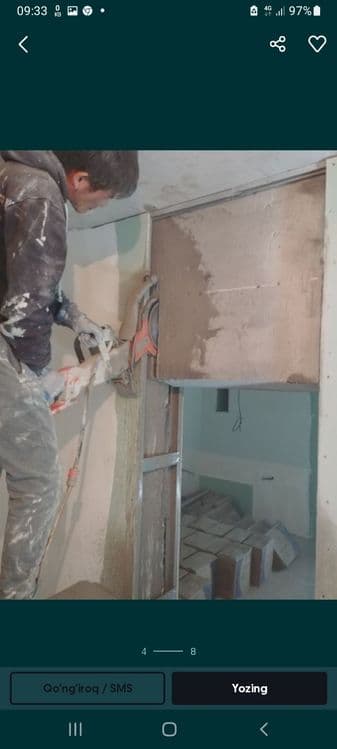 Almazniy rezak beton kesamiz almazniy bur beton teshamiz — 1