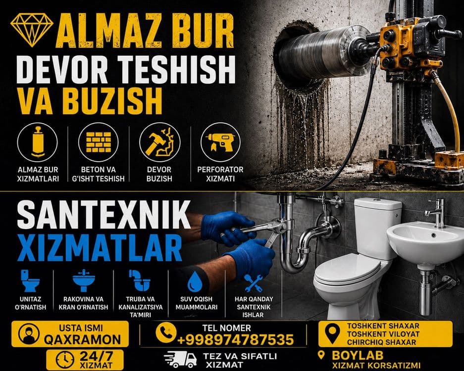 Devor teshish va buzish Almazniy bur — 1