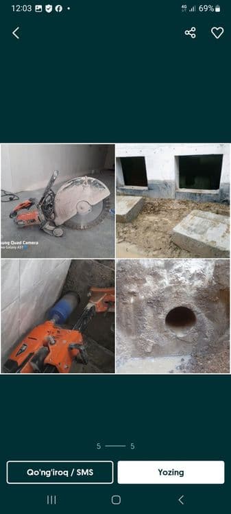 Бузиш алмазни реска алмазни бурни кесиш тешиш бузиш хизмати — 6
