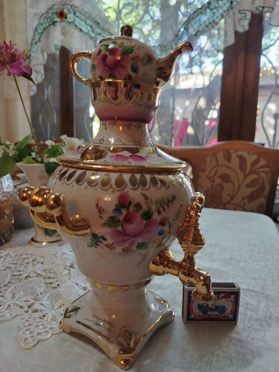 Фарфоровые самовары Гжель, СССР. — 1