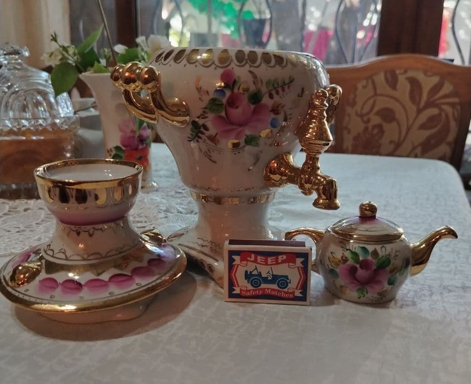 Фарфоровые самовары Гжель, СССР. — 3