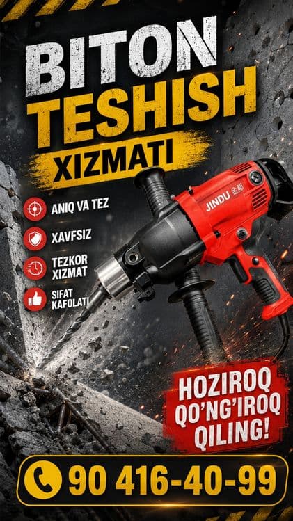 Biton g'ishtlarni teshish xizmati — 2