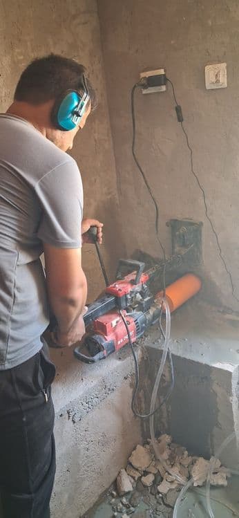 Almazni koronka va o't otboynik beton buzamiz teshamiz