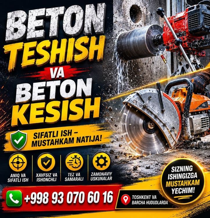 Beton teshish kesish xizmati — 1