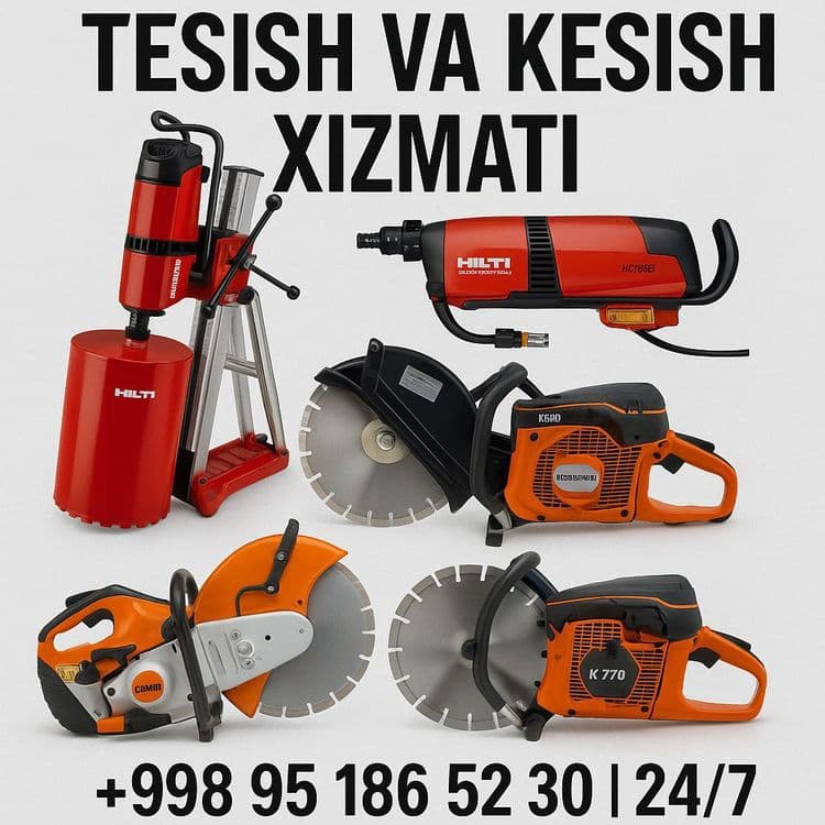 Beton kesish beton teshish eshik ochish.  xizmatlari  Sifatli va arzon — 3