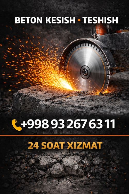 Алмазная резка Beton kesish va eshik ochish hizmati — 1