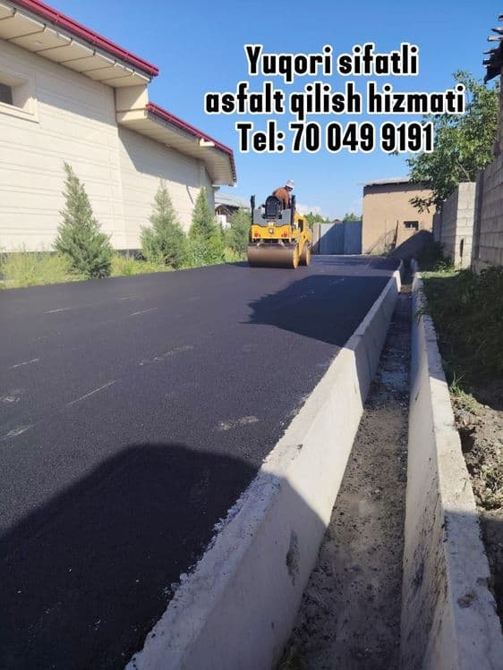 Asfalt xizmati butun viloyat boʻylab 60000soʻm kv — 2