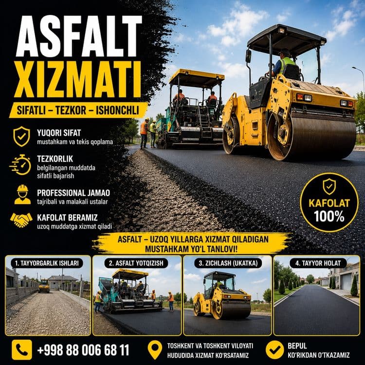 Asfalt ishlari sifatli,tez va xamyonbob — 3
