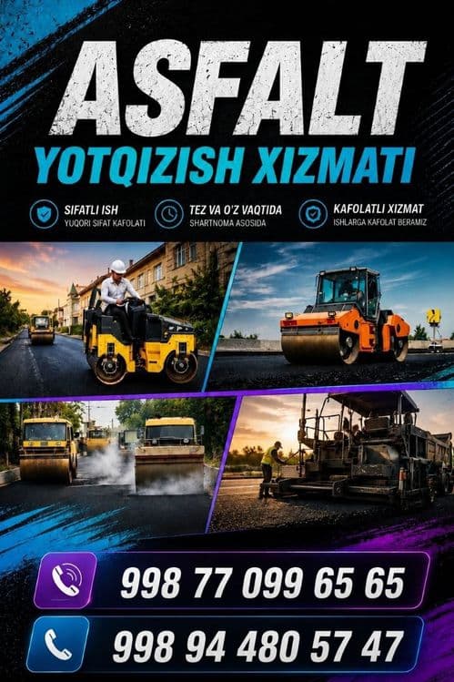 Asfalt yotqizish xizmati — 1