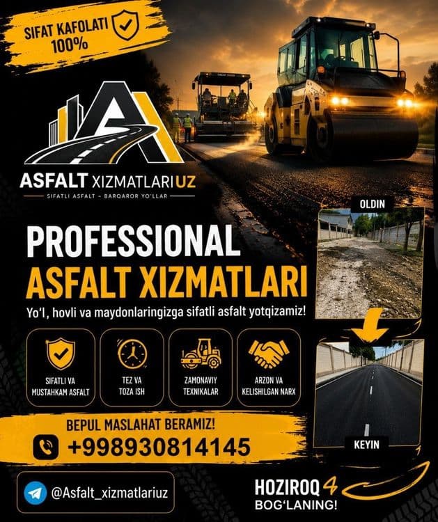Asfalt yotqizildi xizmatlari — 1