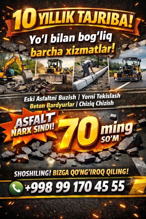 Asfalt yotqizish xizmati — 1