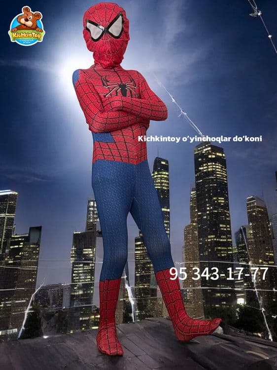 Человек паук костюм 100,130,160,180см O’rgimchak odam formasi Pauk — 4
