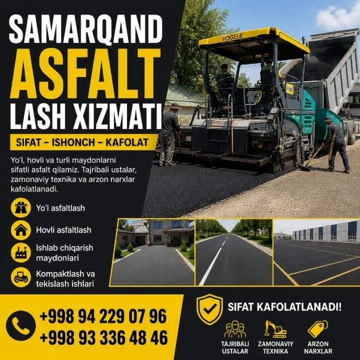 Asfalt asfaltlash xizmati — 1