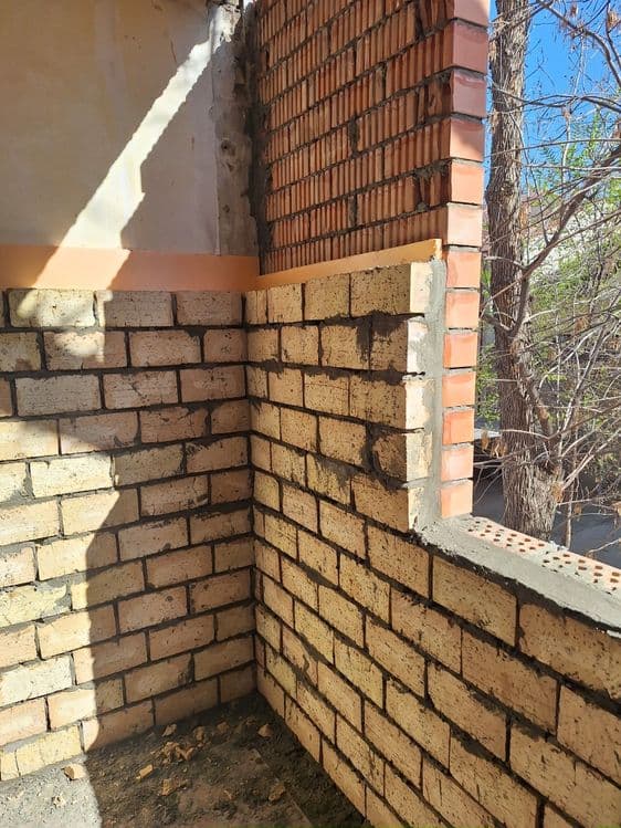 Кладка  кирпича  БАЛКОНА + Штукатурка, Стяжка, Сварочный  работы  ! — 4