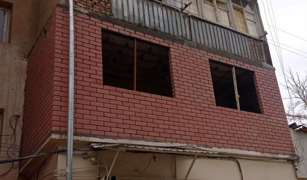 Кладка балкон Балконга гишт терамиз  Balkomga g'isht teramiz — 4