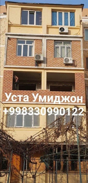 Balkonga g'isht teramiz. Kladka balkon. Керпичная кладка балконов — 2