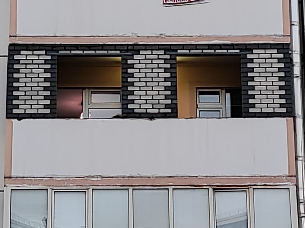 Кладка балкона. Ğisht teramiz Кирпичная кладка Балконга Гишт терамиз К — 4