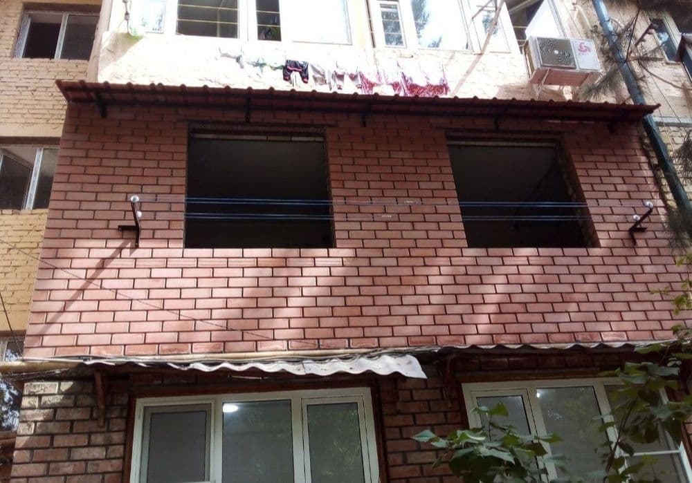 Balkonga g'isht teramiz.Kladka balkon. Керпичная кладка балканов — 7