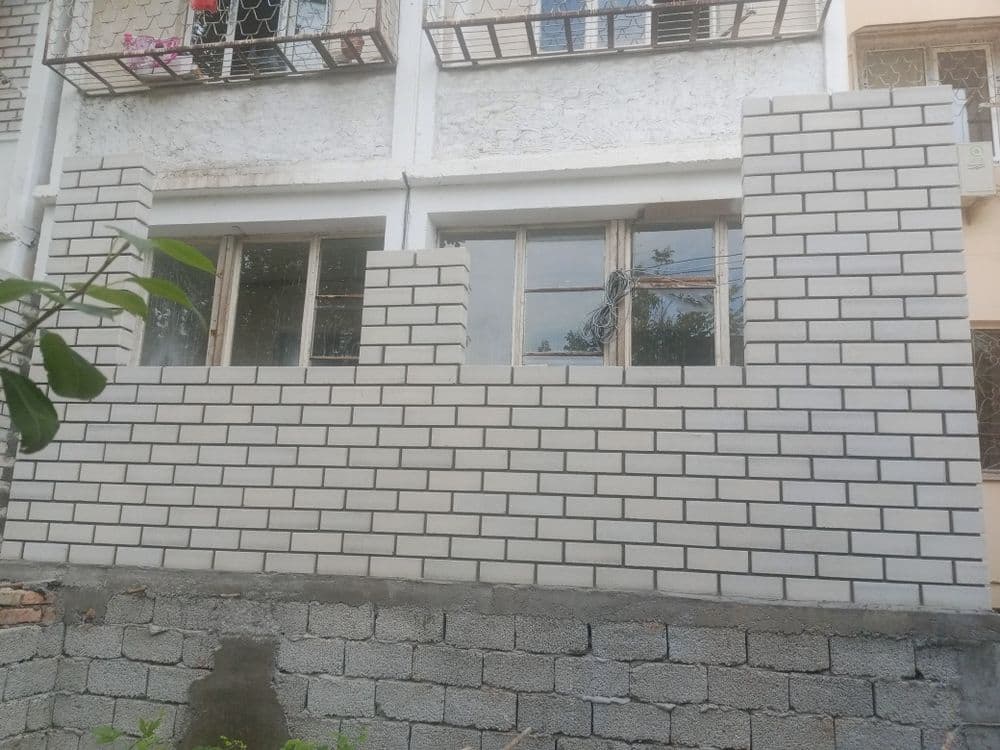 Кладка балконов облицовочной кирпичом! Балконга гишт терамиз — 8