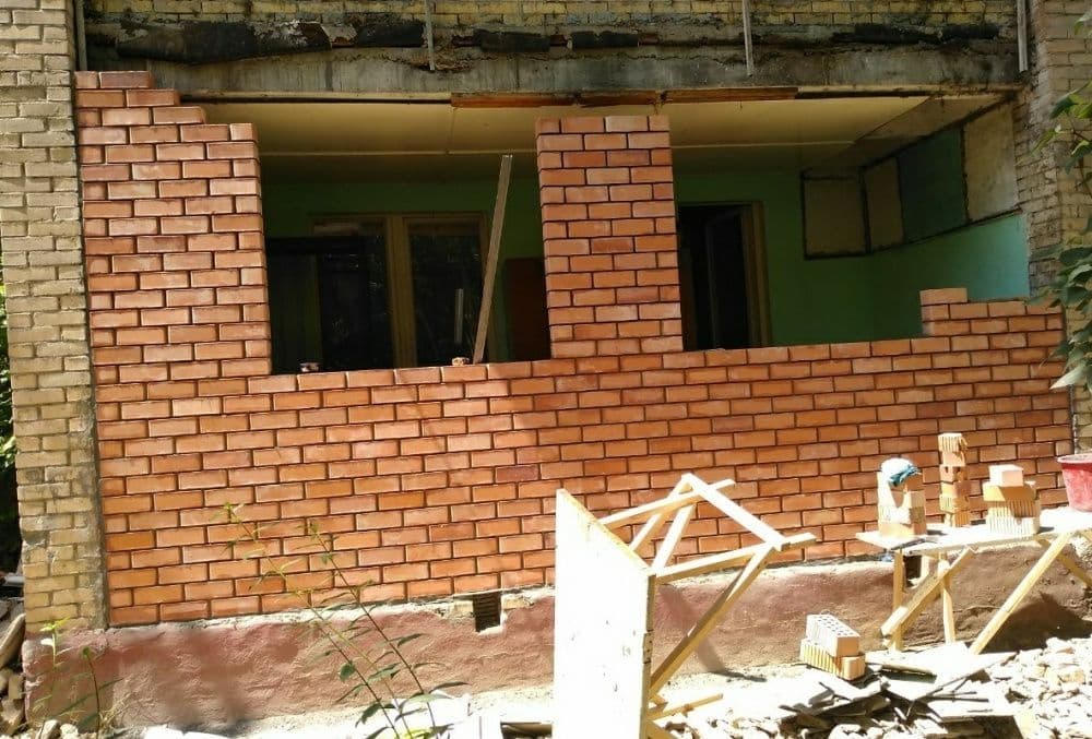 Балконга гишт терамиз облицовочный . кладка балкон кирпич я мастер — 3